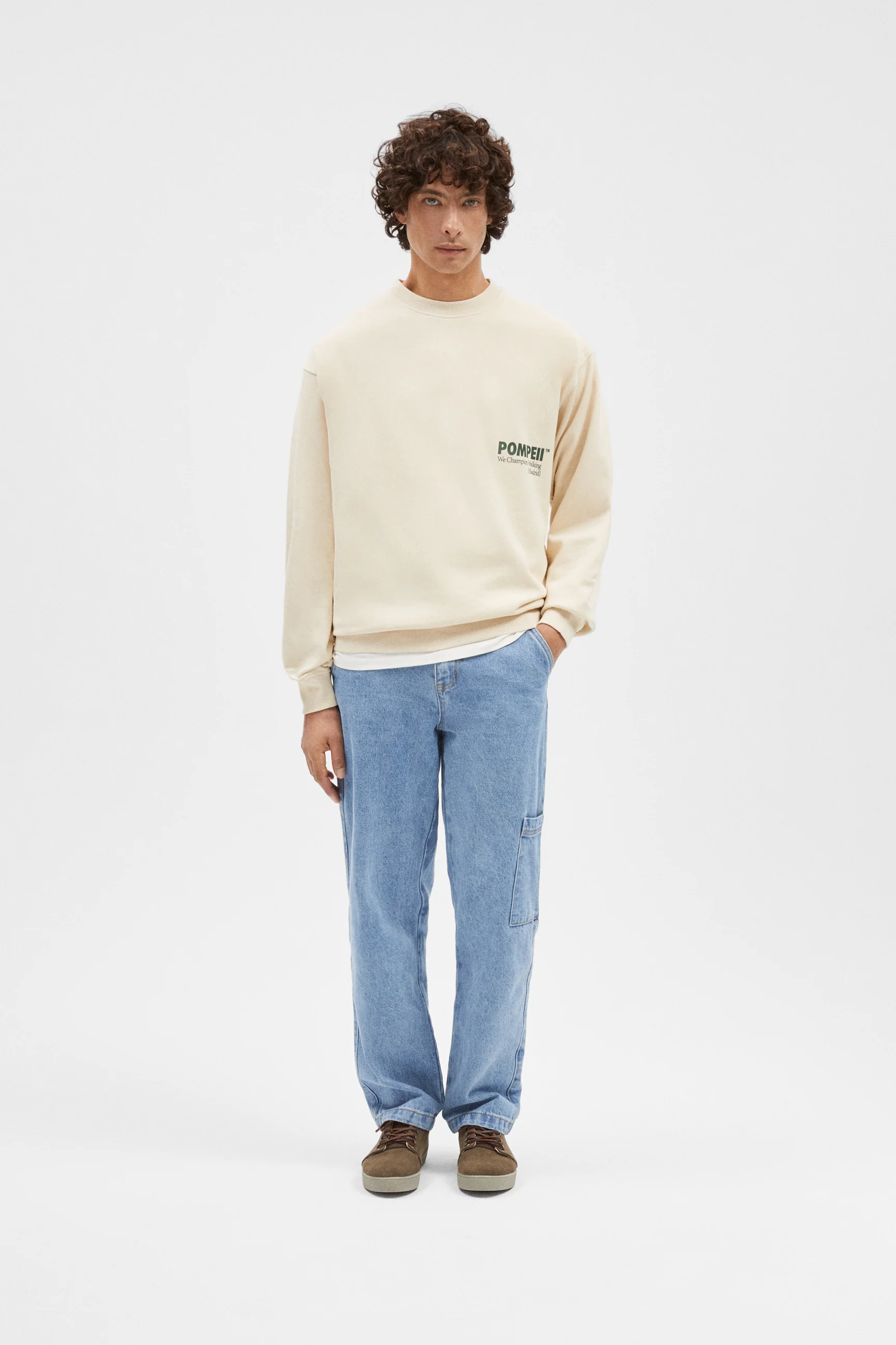 CREAM LOGO CREW NECK SWEAT - Image 5