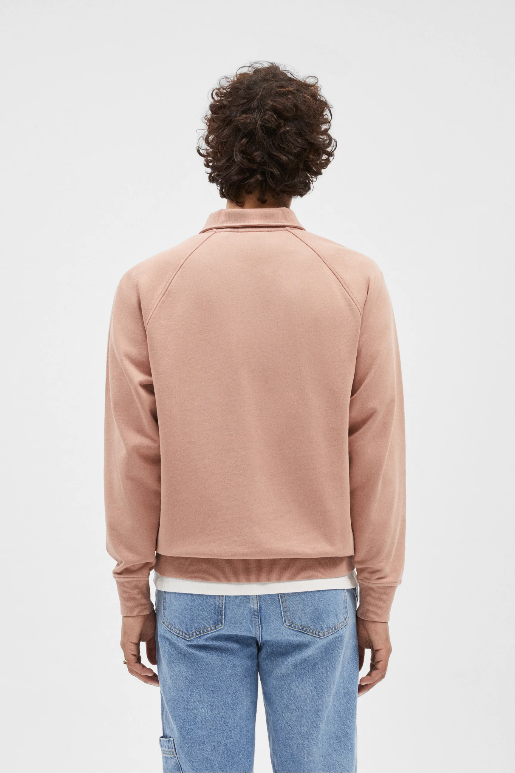 DARK PINK ZIPPER SWEAT - Image 6