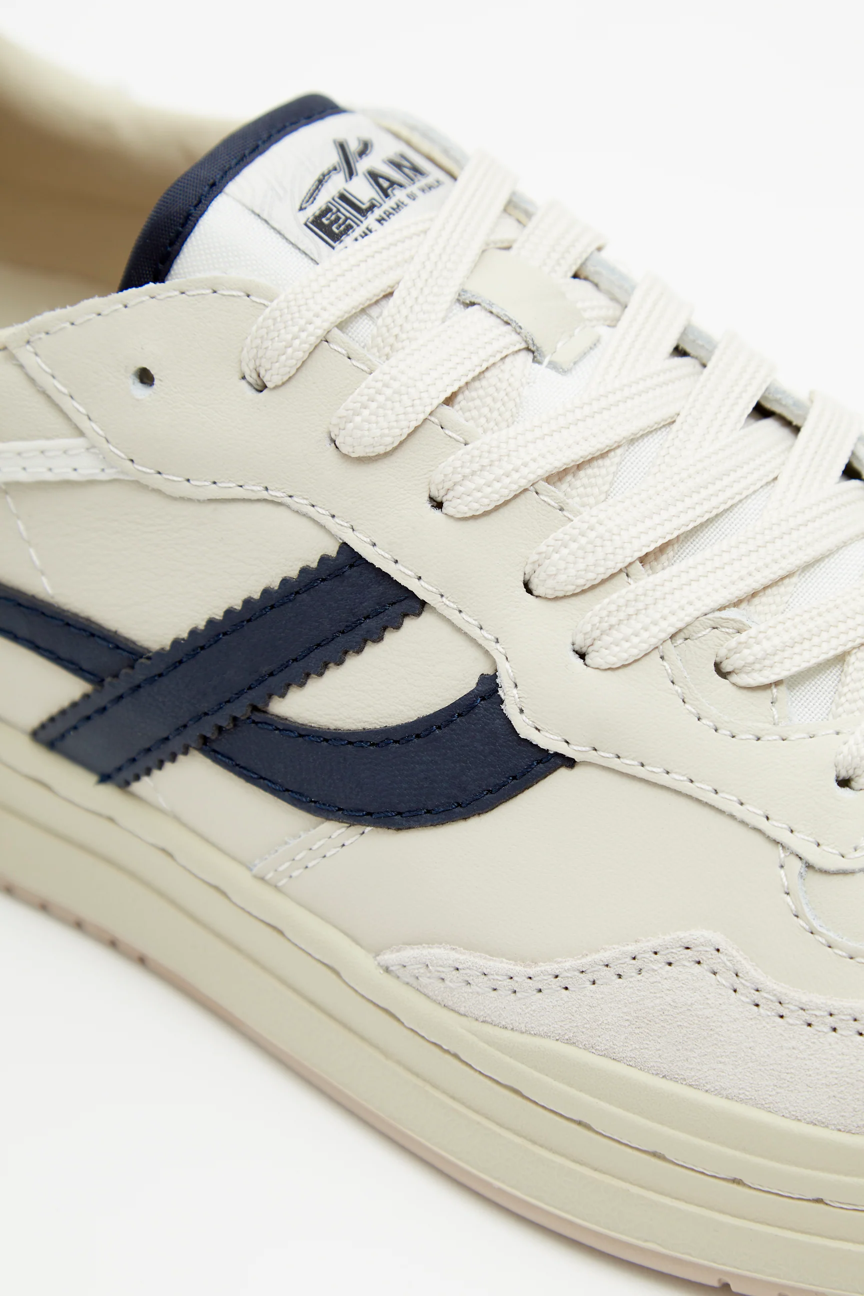ELAN PIPPA LEATHER ECRU NAVY - Image 5
