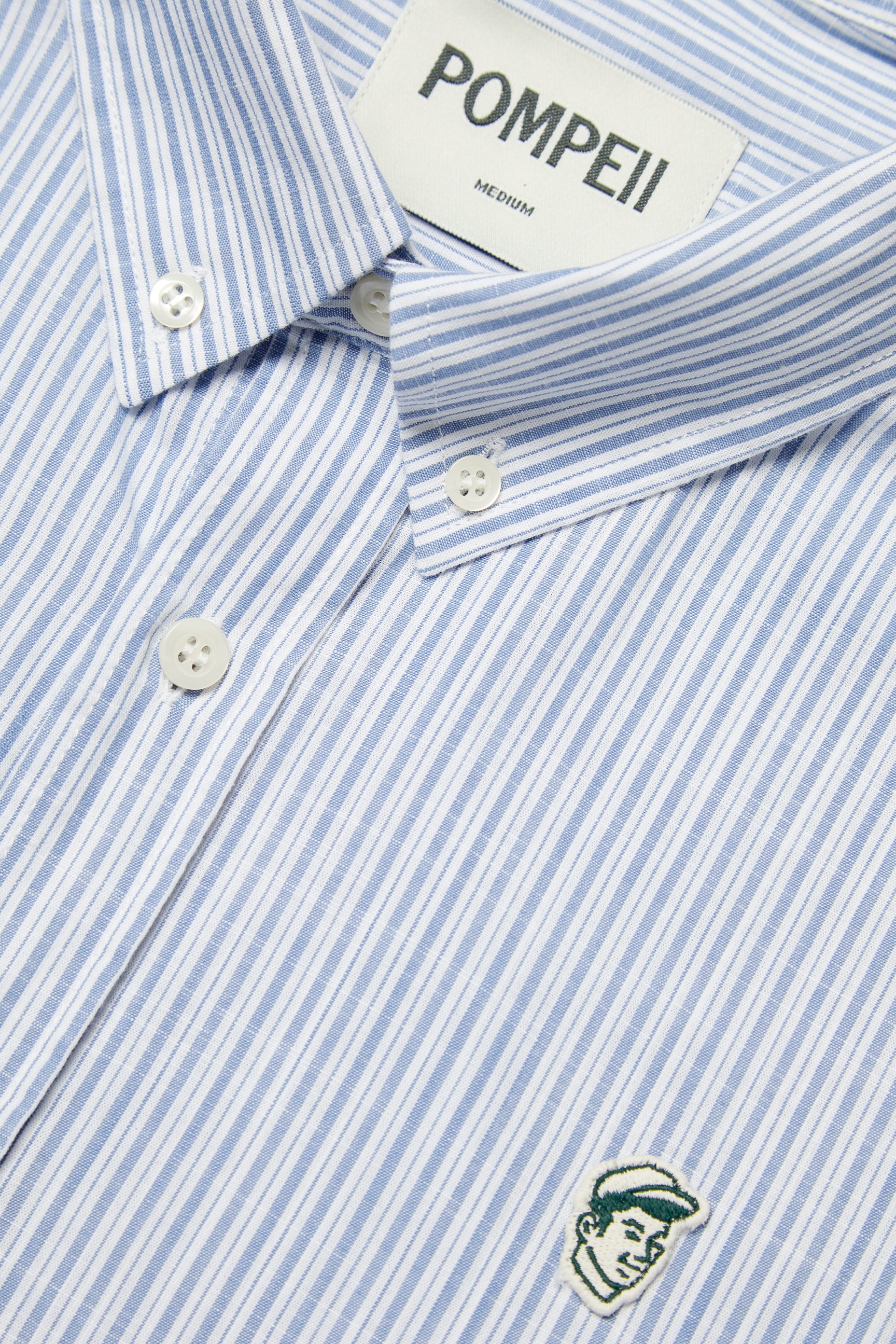 EMILIO SKY BLUE SLUB COTTON SHIRT - Image 3
