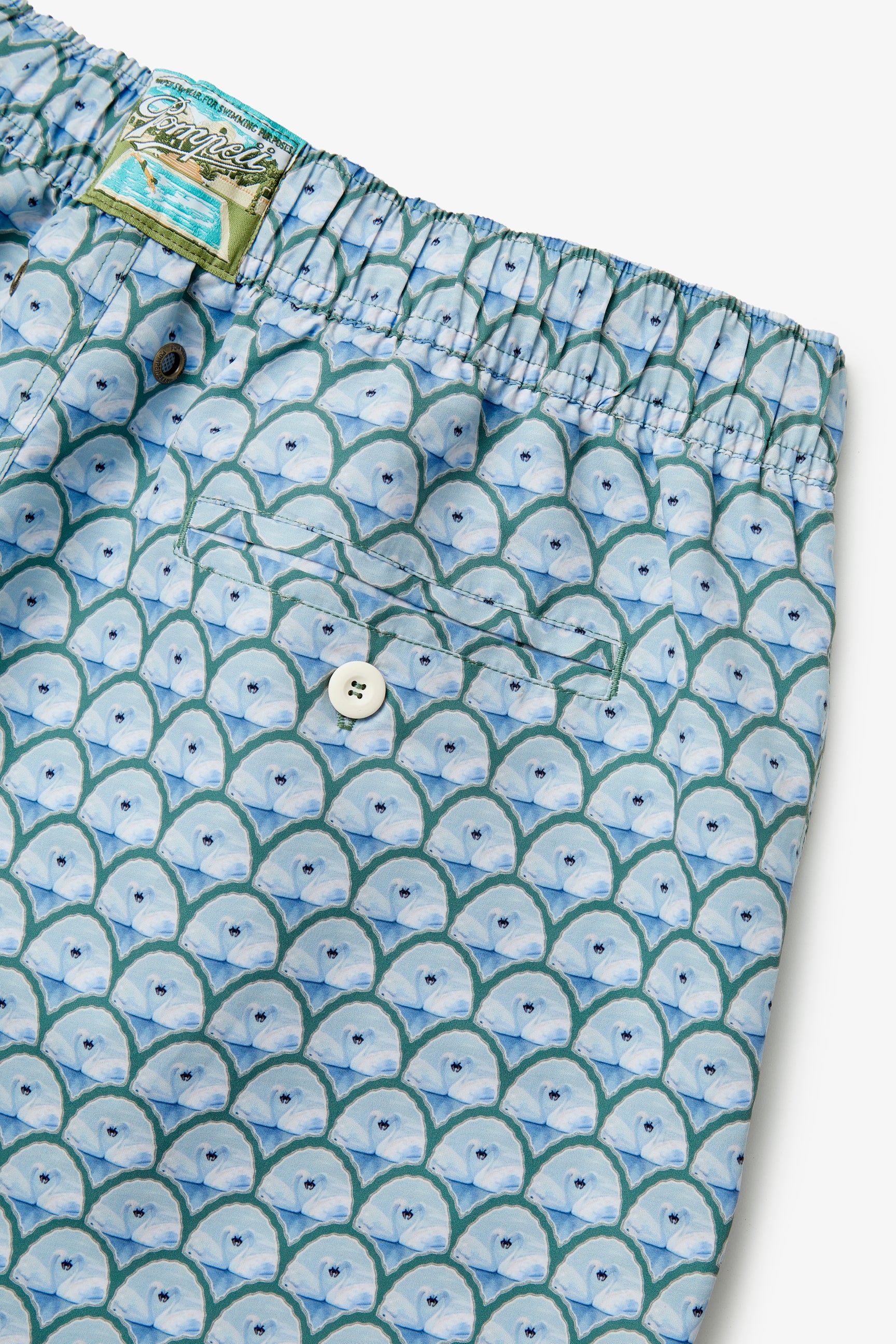 KHAKI SWANS SWIM TRUNKS - Image 3