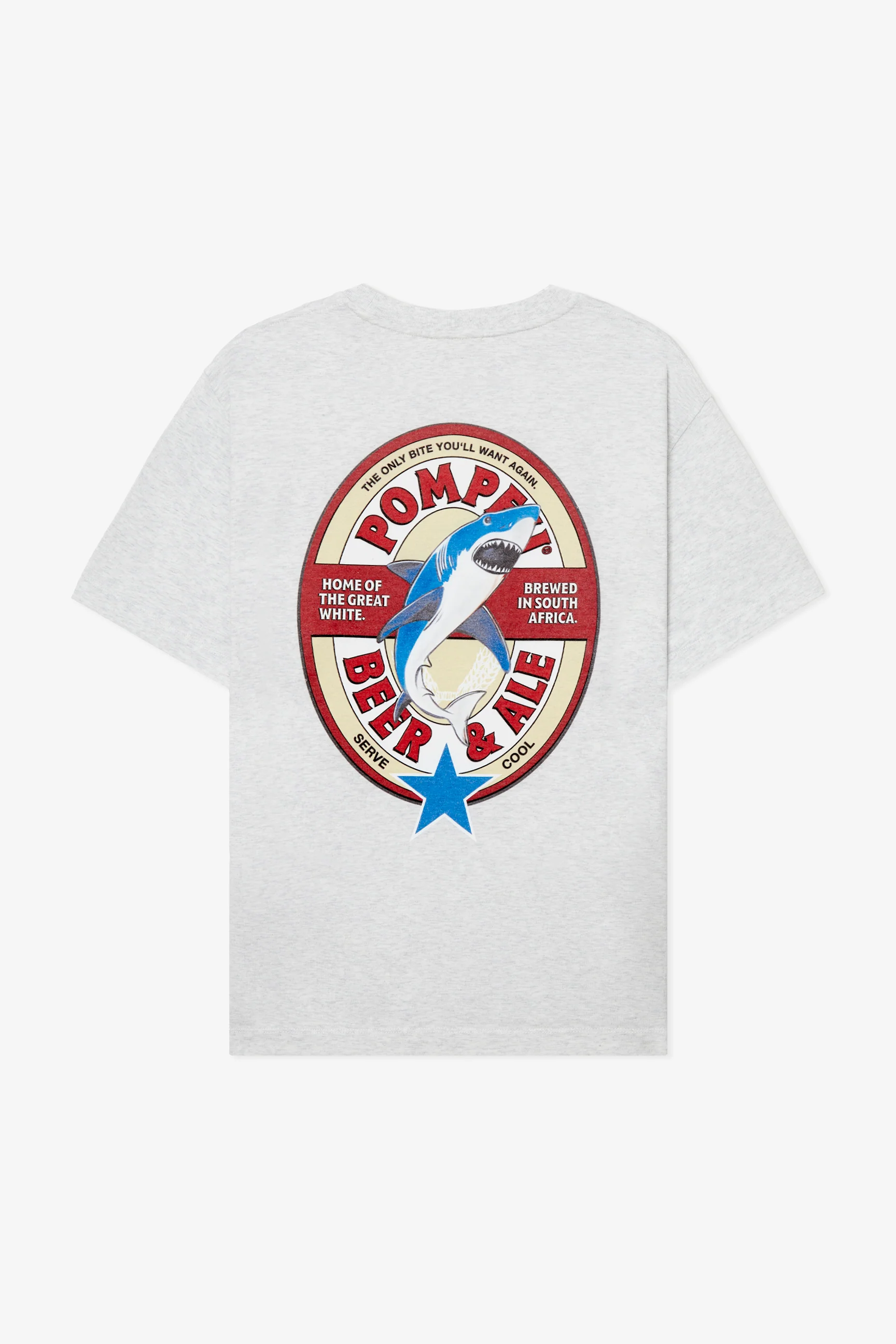 LIGHT GREY MELANGE POMPEII BEER TEE
