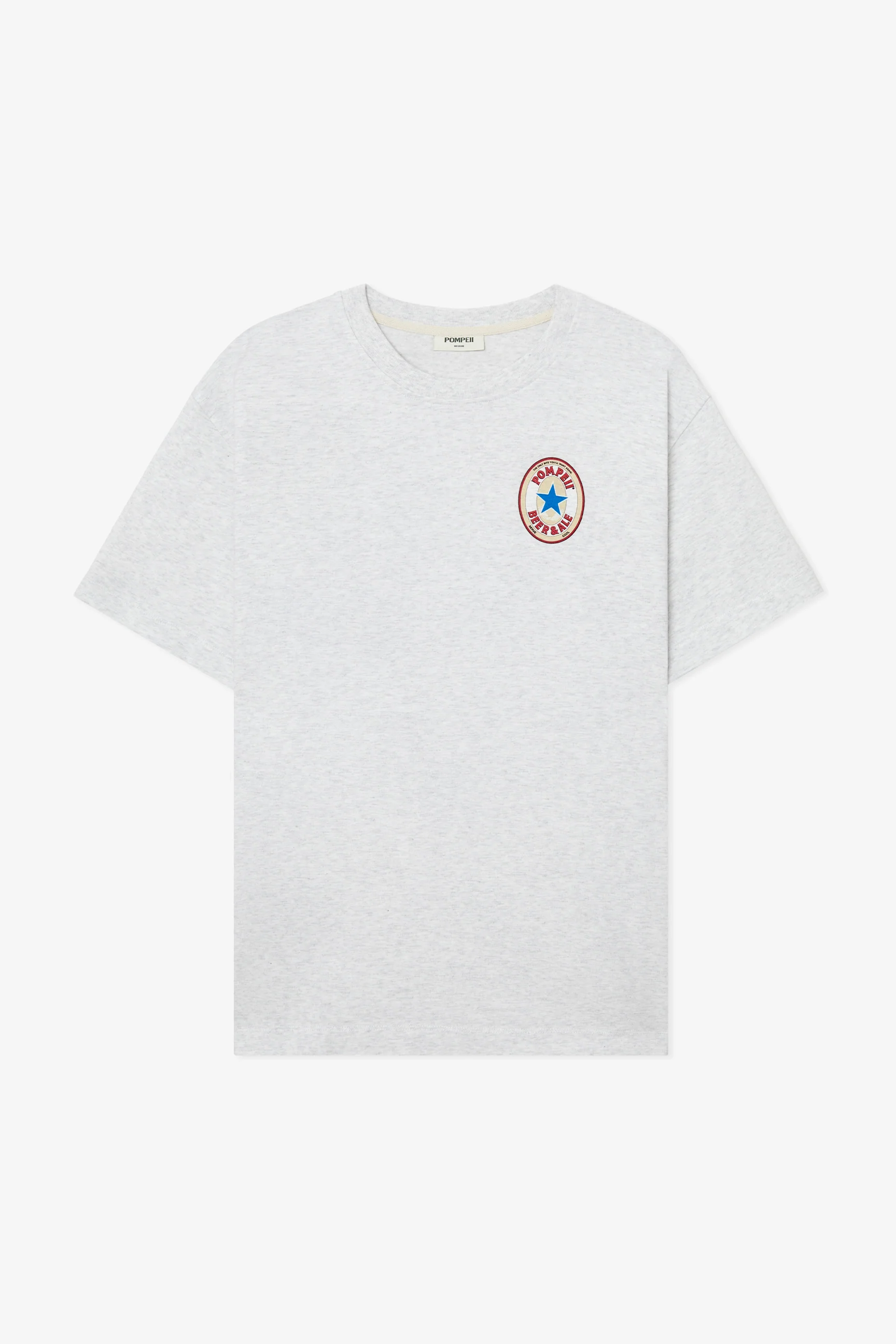 LIGHT GREY MELANGE POMPEII BEER TEE - Image 2