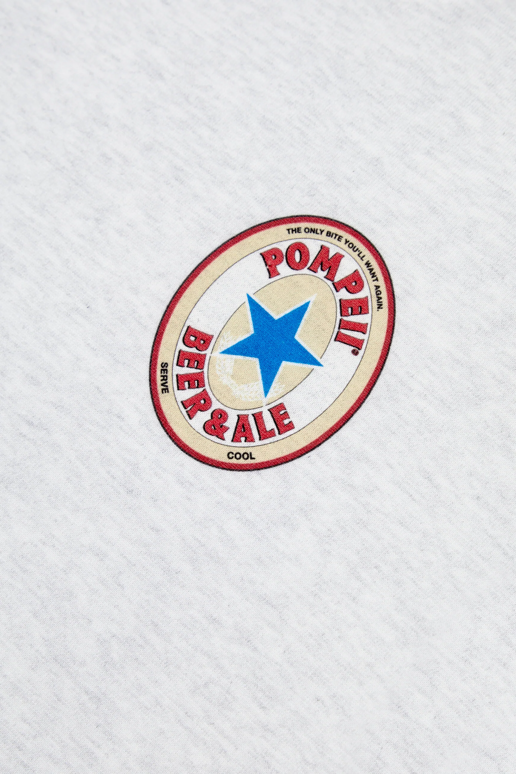 LIGHT GREY MELANGE POMPEII BEER TEE - Image 3