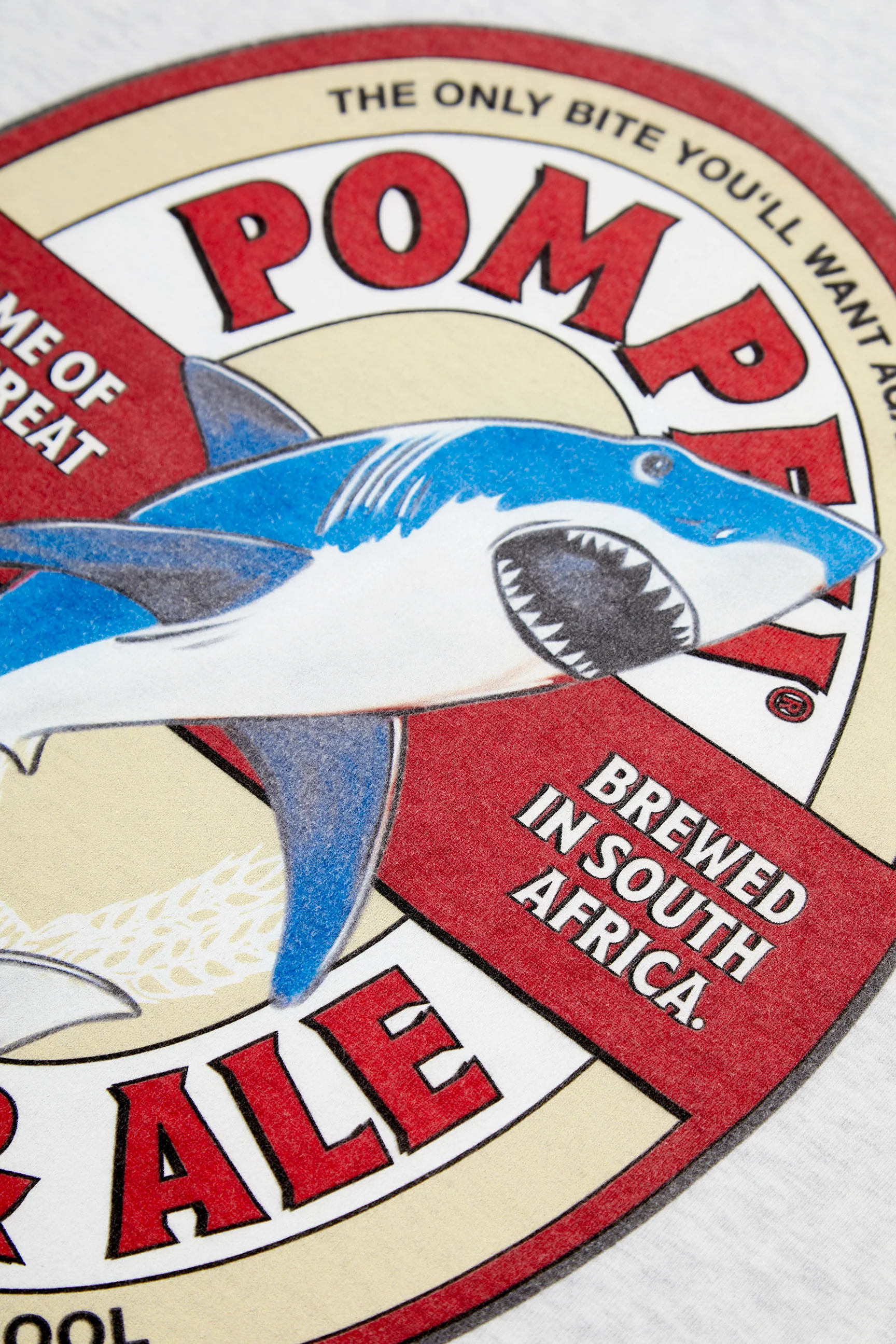 LIGHT GREY MELANGE POMPEII BEER TEE - Image 4