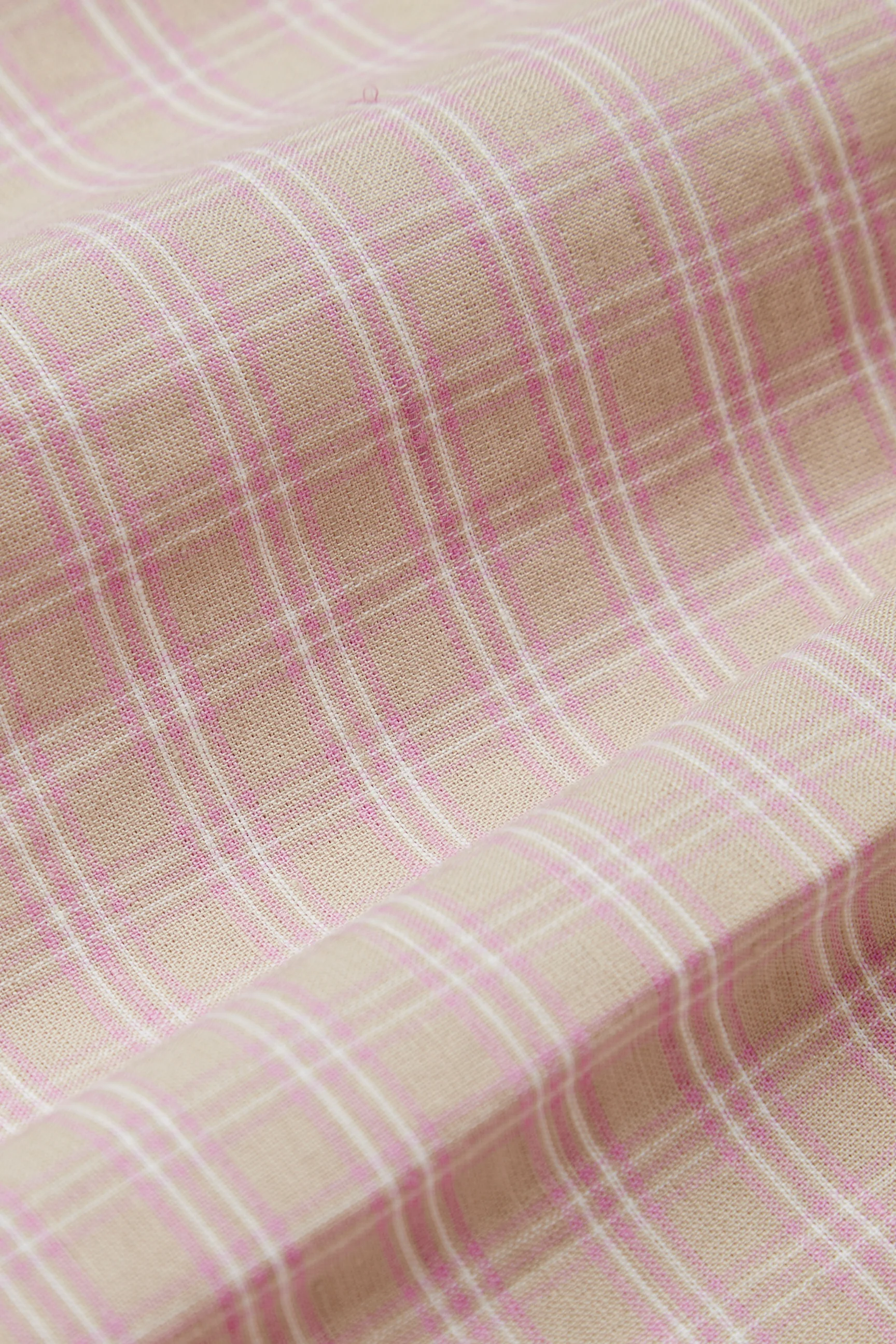 PINK MICRO CHECK RELAXED SHIRT - Image 4