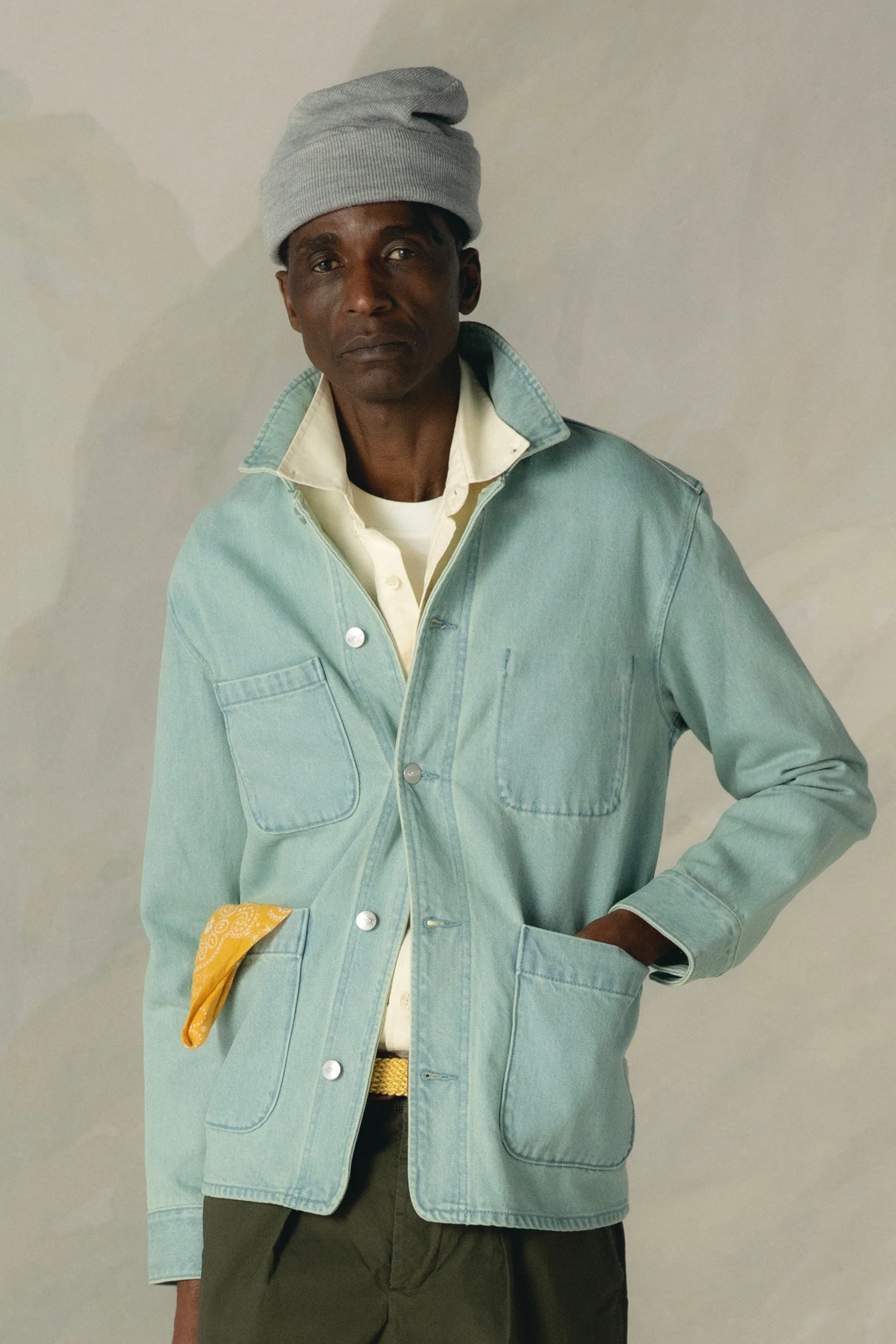 VINTAGE INDIGO DENIM CHORE JACKET - Image 3